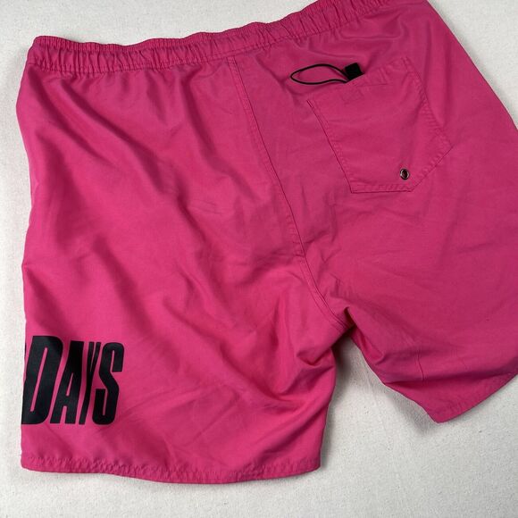 Saturdays NYC Timothy Accordion Swim Short Men’s XL Fuchsia 6.5” Inseam Lined - Picture 14 of 16